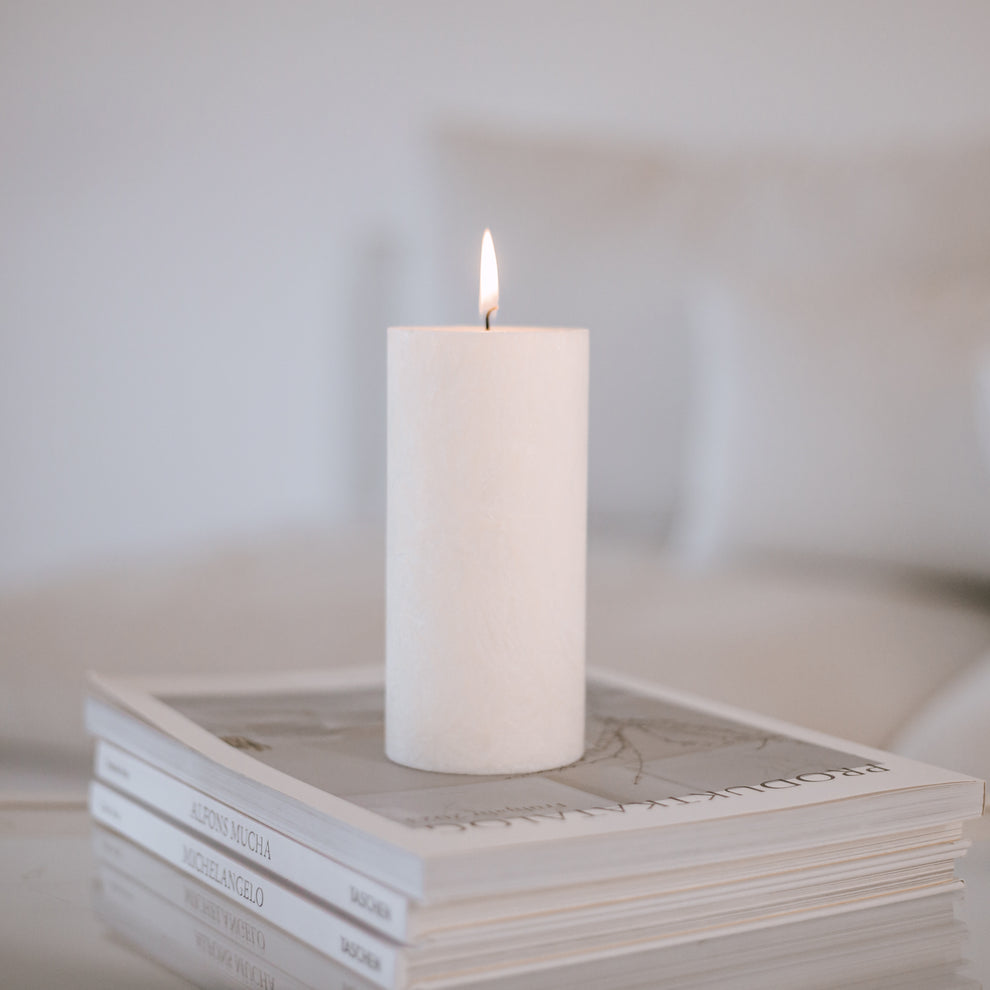 Bougie bloc Olive 70x150 blanc (VE = 6 pcs)