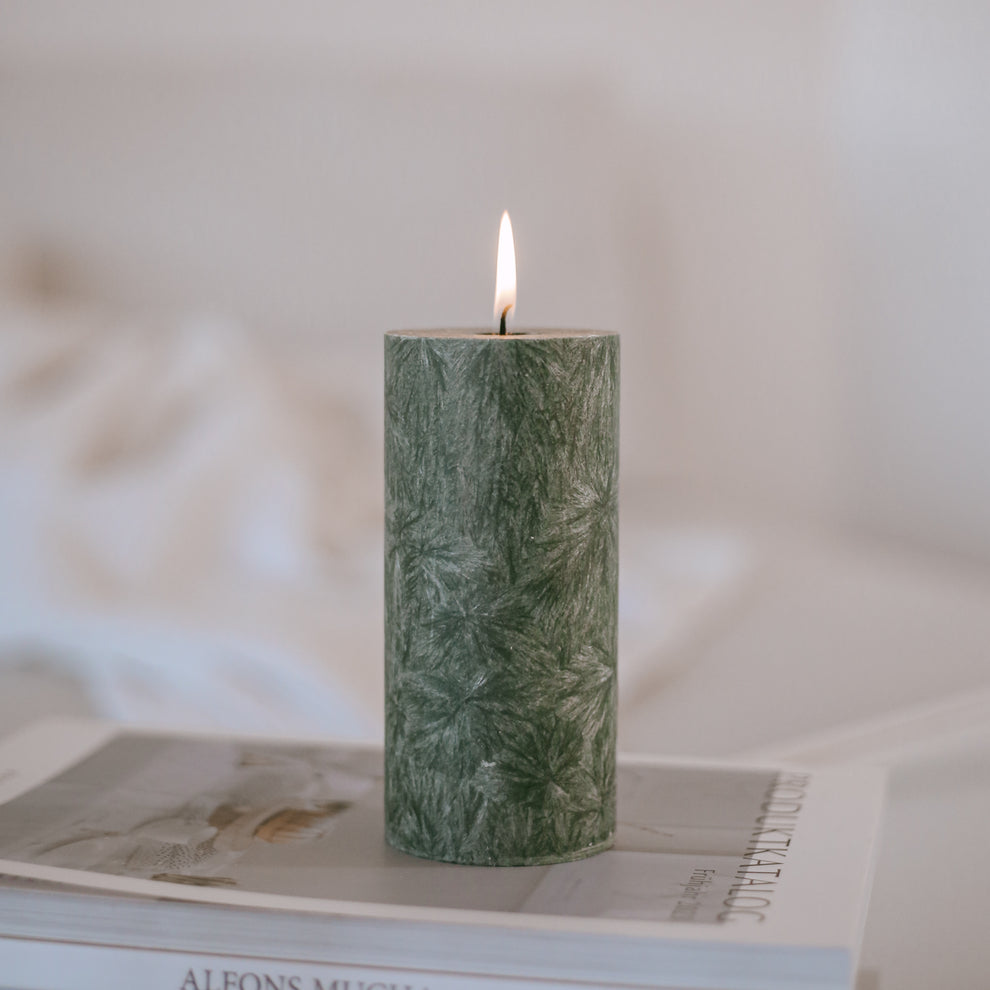 Block candle Olive 70x150 green (VE = 6 pcs)