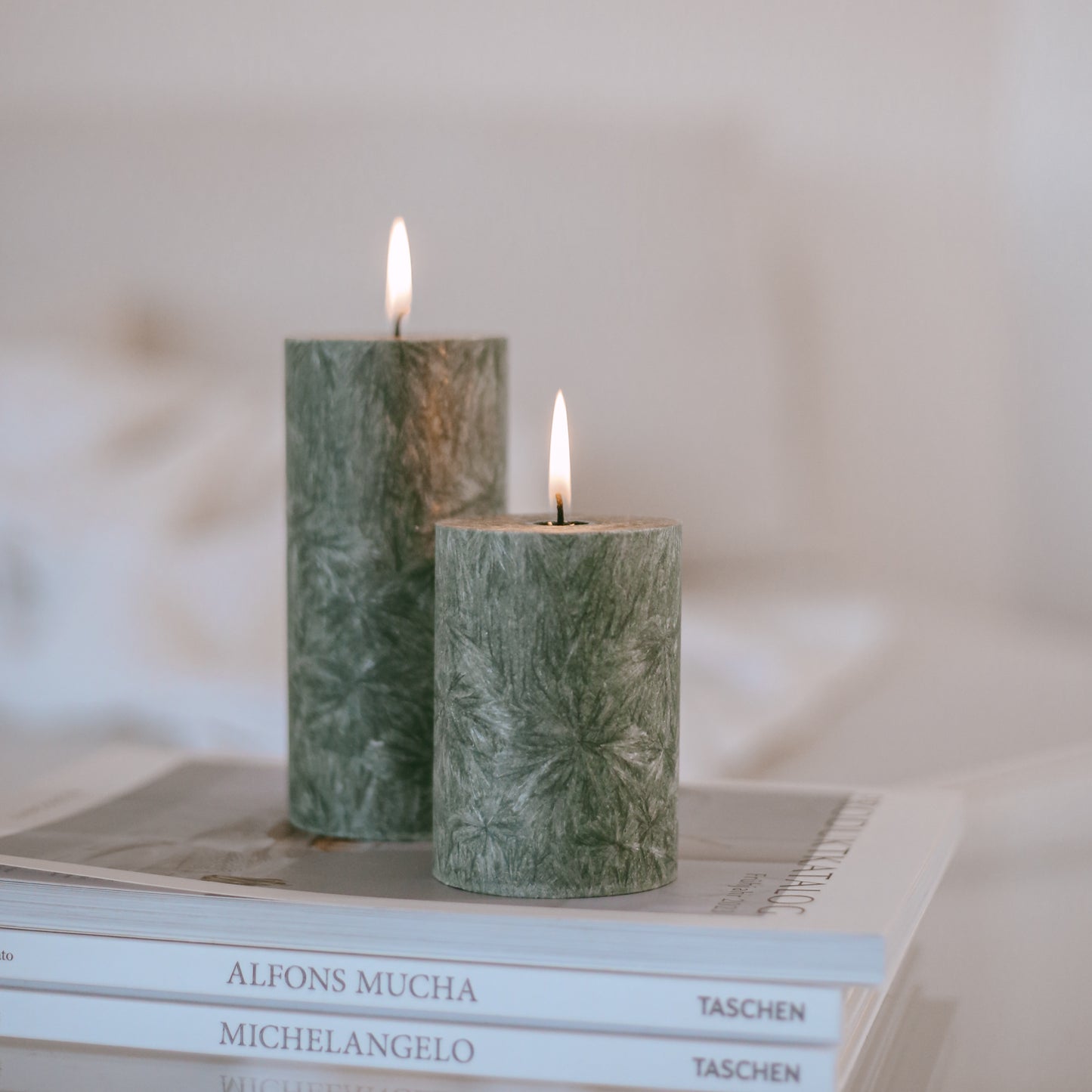 Block candle Olive 70x150 green (VE = 6 pcs)