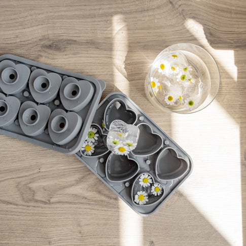 Moule à glaçons cœurs gris (VE = 6 pcs)