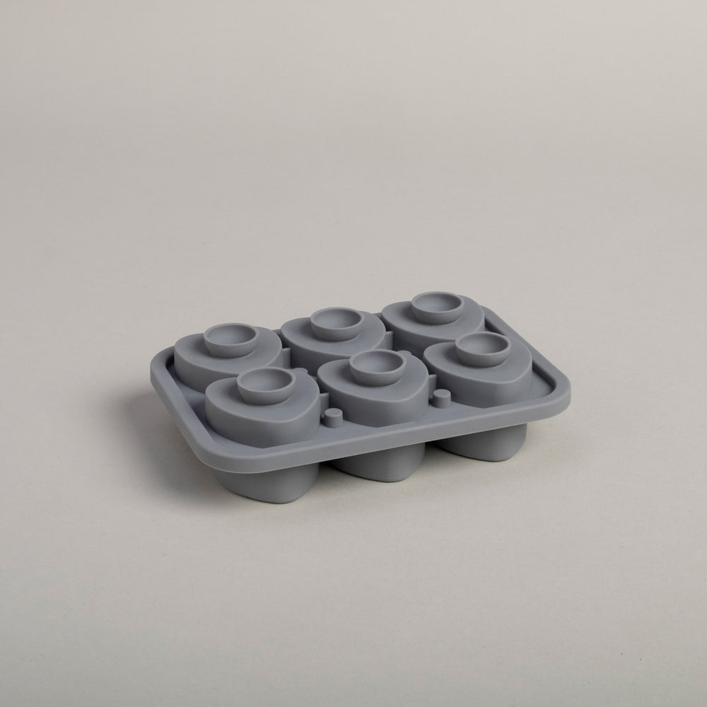 Moule à glaçons cœurs gris (VE = 6 pcs)