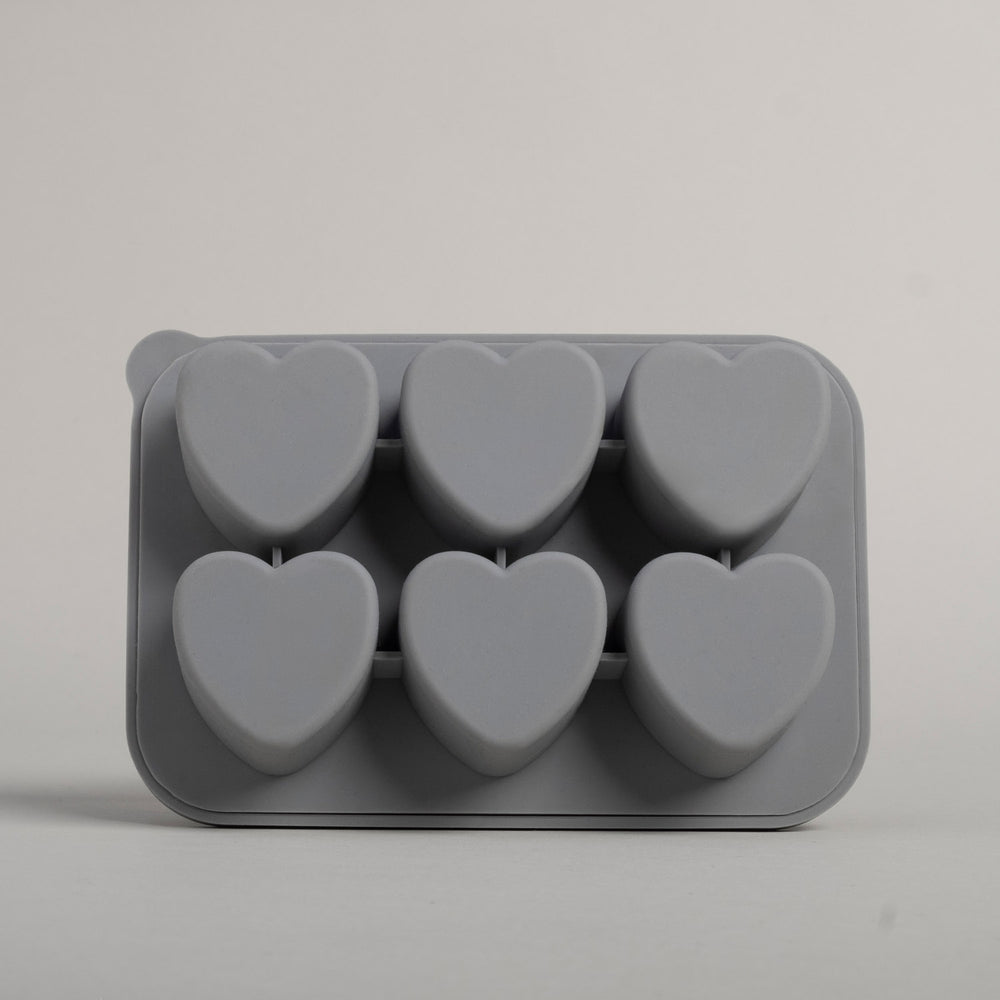 Moule à glaçons cœurs gris (VE = 6 pcs)
