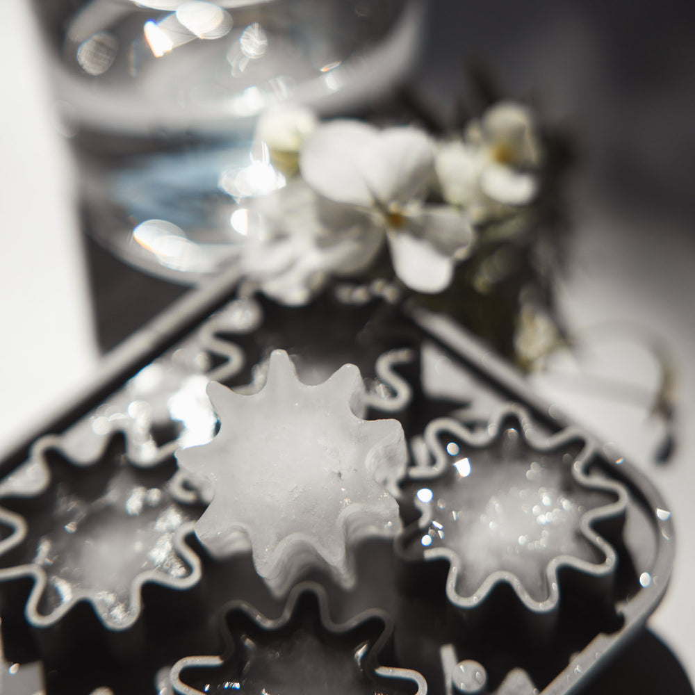 Eiswürfelform Blume grau (VE = 6 Stk.)