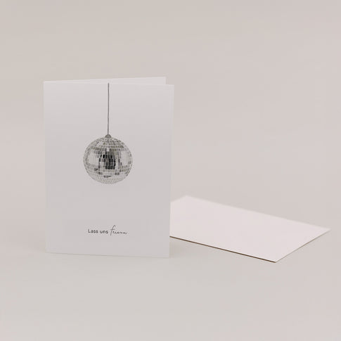 Carte pliable boule disco (VE = 10 pcs.)