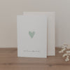 Carte pliée cœur menthe (VE = 10 pcs.)