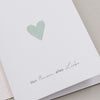Carte pliée cœur menthe (VE = 10 pcs.)