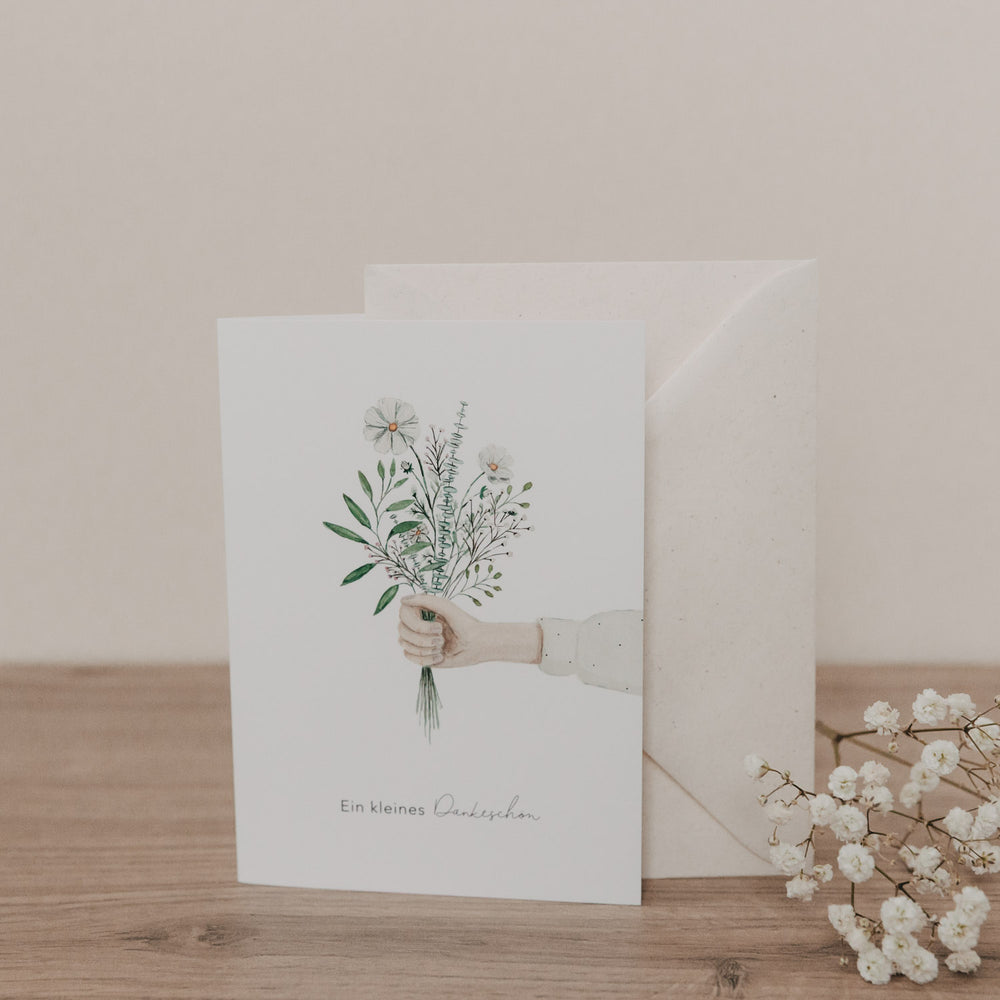Carte pliée Fleurs de remerciement (VE = 10 pcs.)