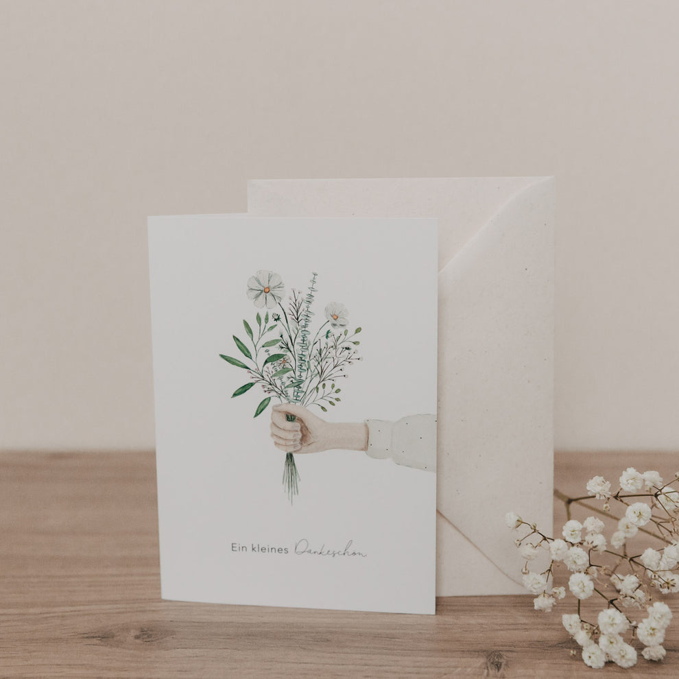Carte pliée Fleurs de remerciement (VE = 10 pcs.)