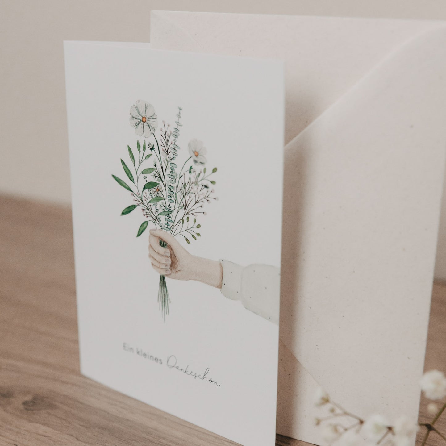 Carte pliée Fleurs de remerciement (VE = 10 pcs.)