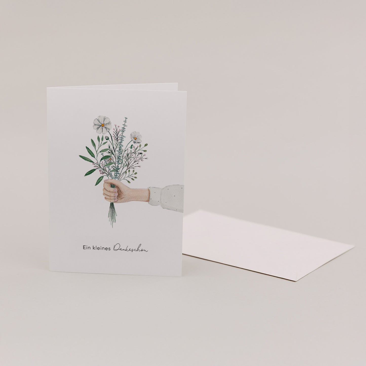 Carte pliée Fleurs de remerciement (VE = 10 pcs.)