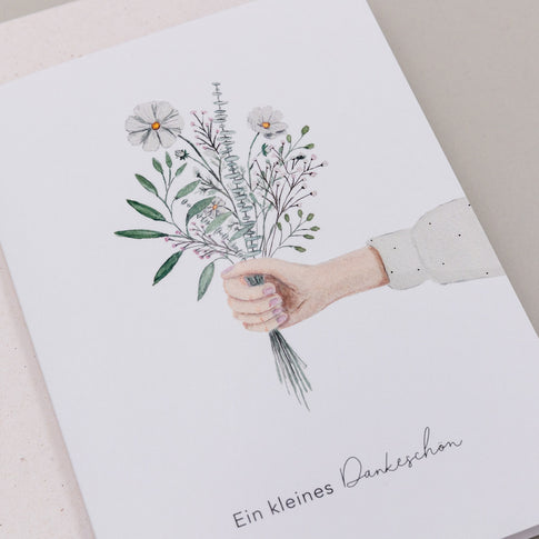 Carte pliée Fleurs de remerciement (VE = 10 pcs.)