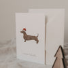 Carte pliable Teckel de Noël (VE = 10 pcs.)