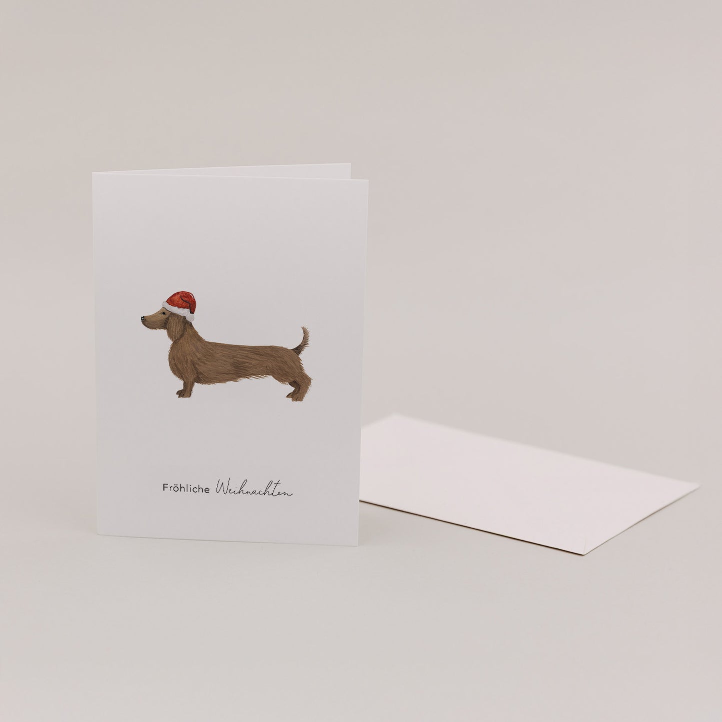 Carte pliable Teckel de Noël (VE = 10 pcs.)