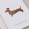 Carte pliable Teckel de Noël (VE = 10 pcs.)