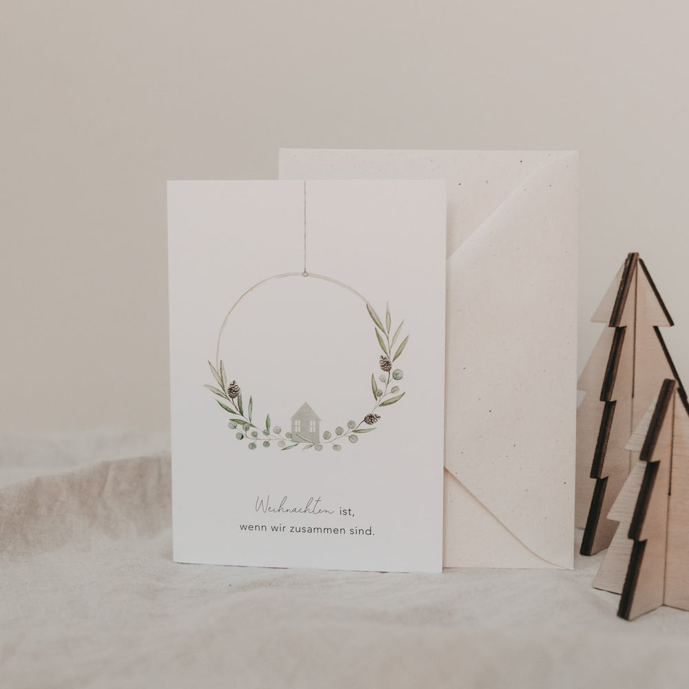 Carte pliable Couronne de Noël (VE = 10 pcs.)