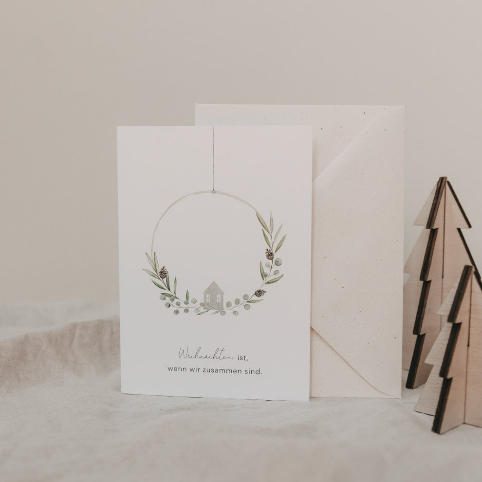 Carte pliable Couronne de Noël (VE = 10 pcs.)