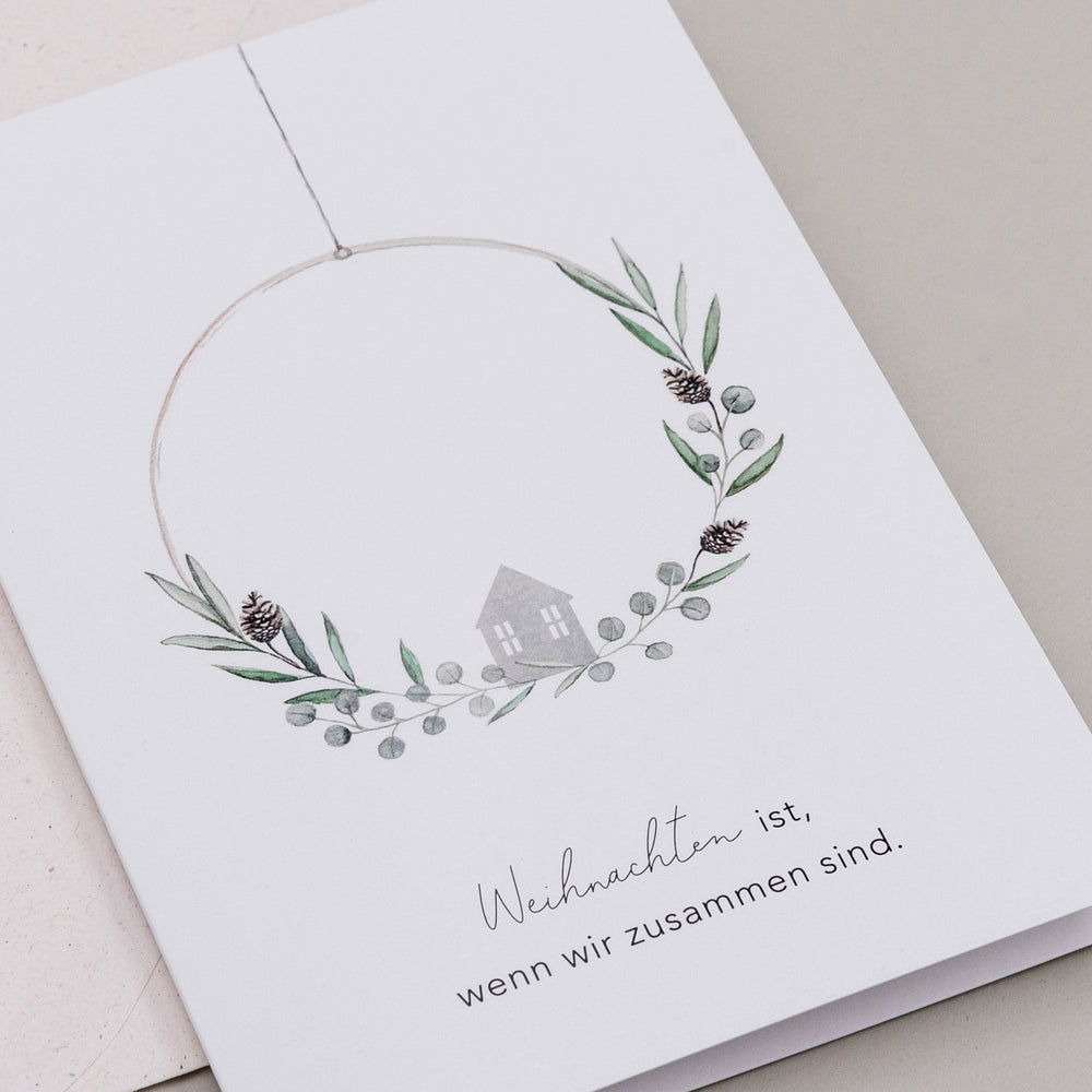 Carte pliable Couronne de Noël (VE = 10 pcs.)