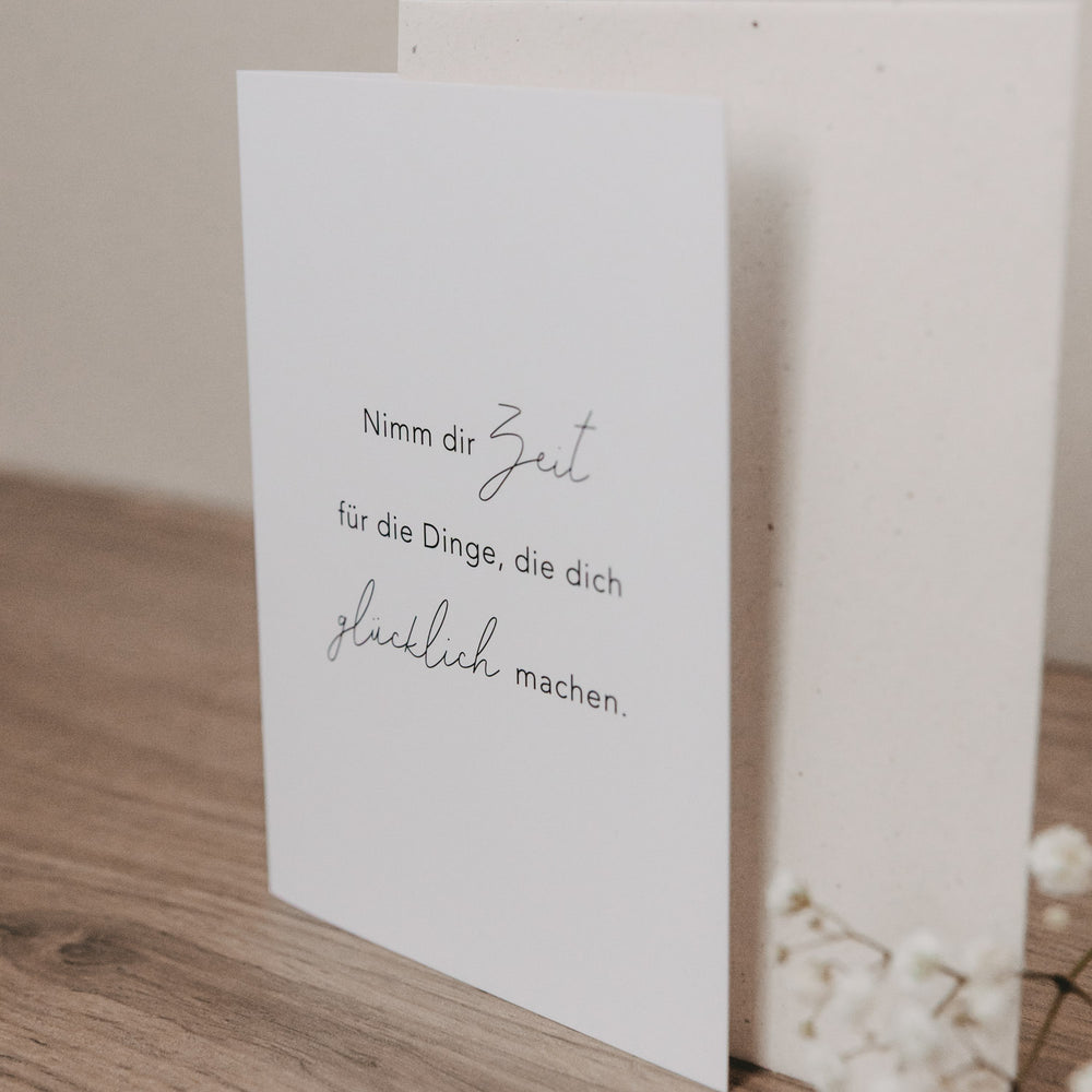 Carte pliée Prends ton temps (VE = 10 pcs.)