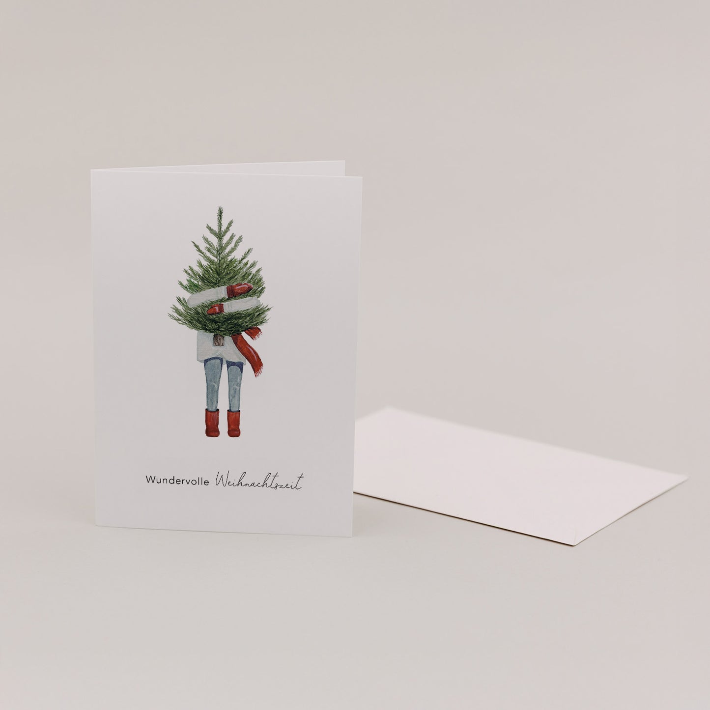 Folded card Christmas girl (PU = 10 pcs.)