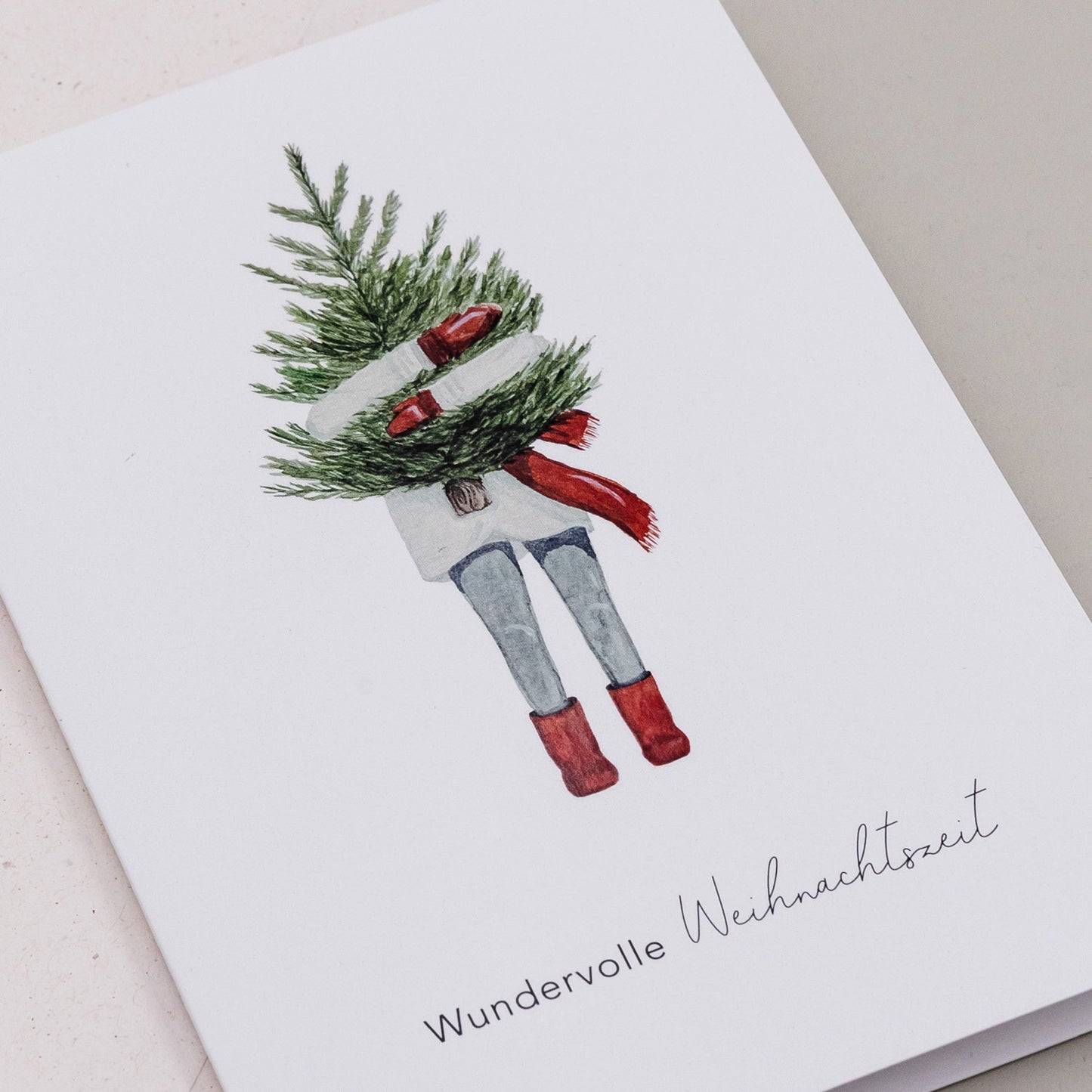 Folded card Christmas girl (PU = 10 pcs.)