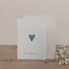 Folded card heart blue (pack = 10 pcs.)