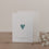 Folded card heart blue (pack = 10 pcs.)