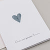 Folded card heart blue (pack = 10 pcs.)