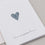 Folded card heart blue (pack = 10 pcs.)