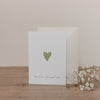 Folded card heart green (pack = 10 pcs.)