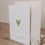 Folded card heart green (pack = 10 pcs.)