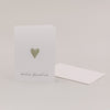 Folded card heart green (pack = 10 pcs.)