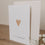 Folded card heart orange (pack = 10 pcs.)