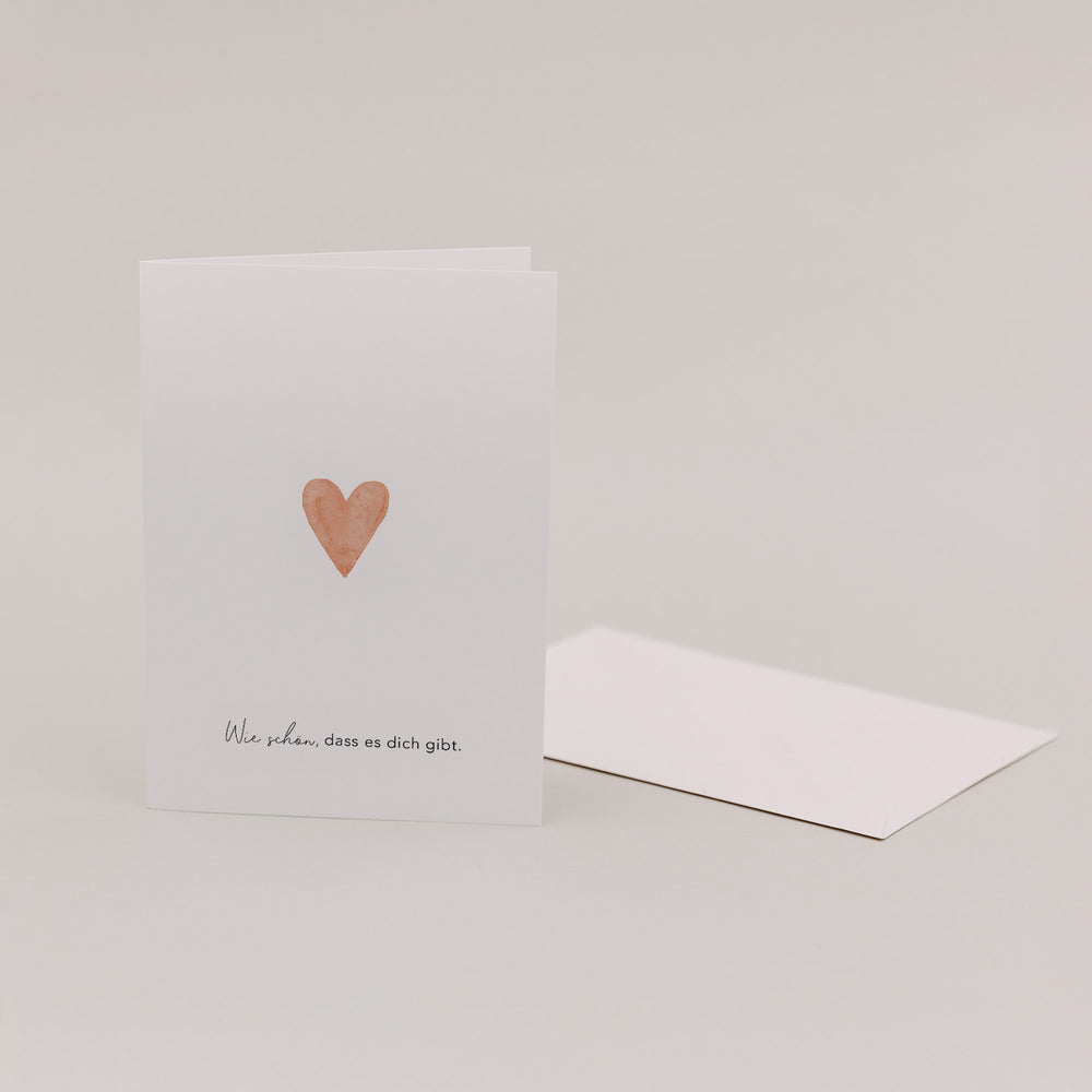 Folded card heart orange (pack = 10 pcs.)
