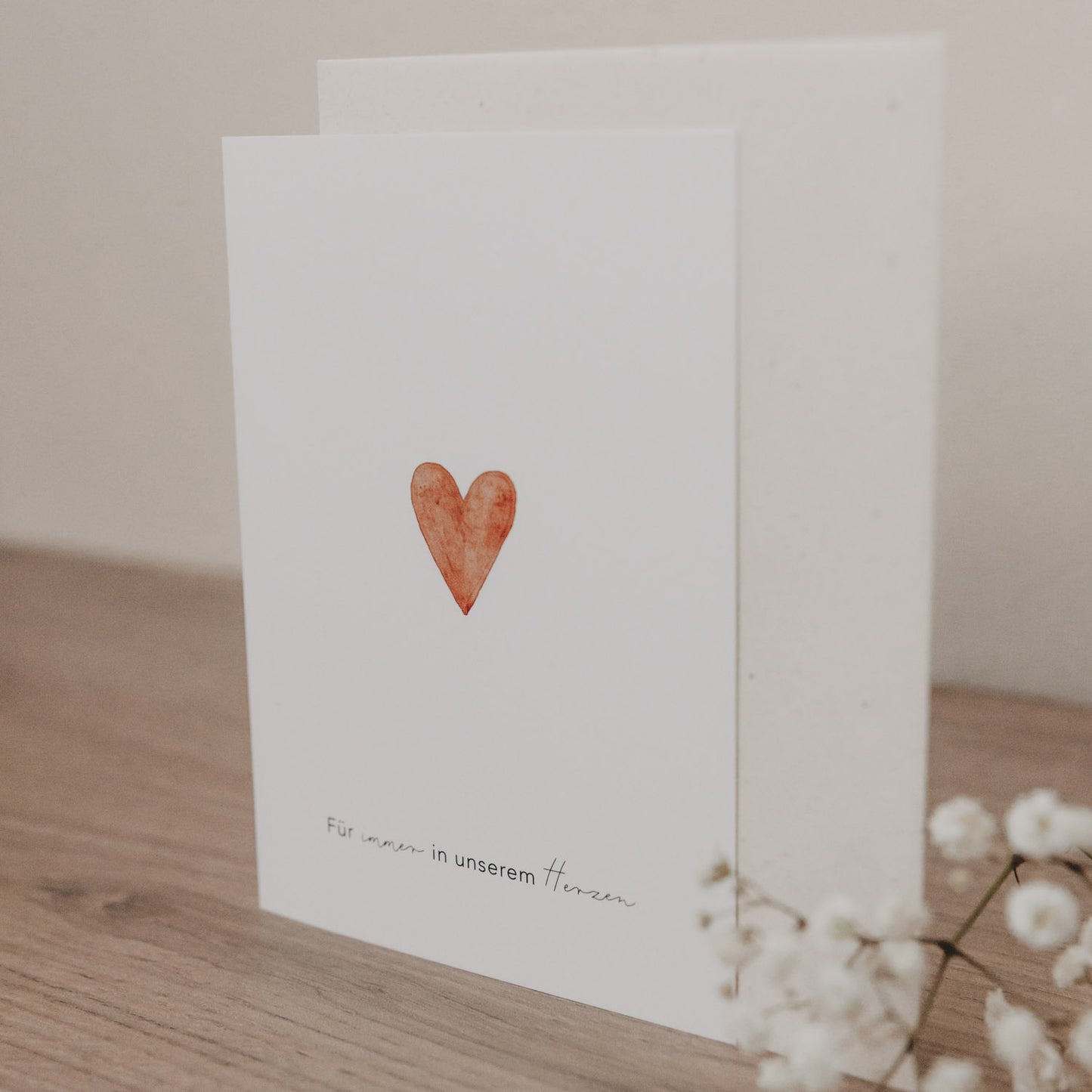 Folded card heart light red (PU = 10 pcs.)