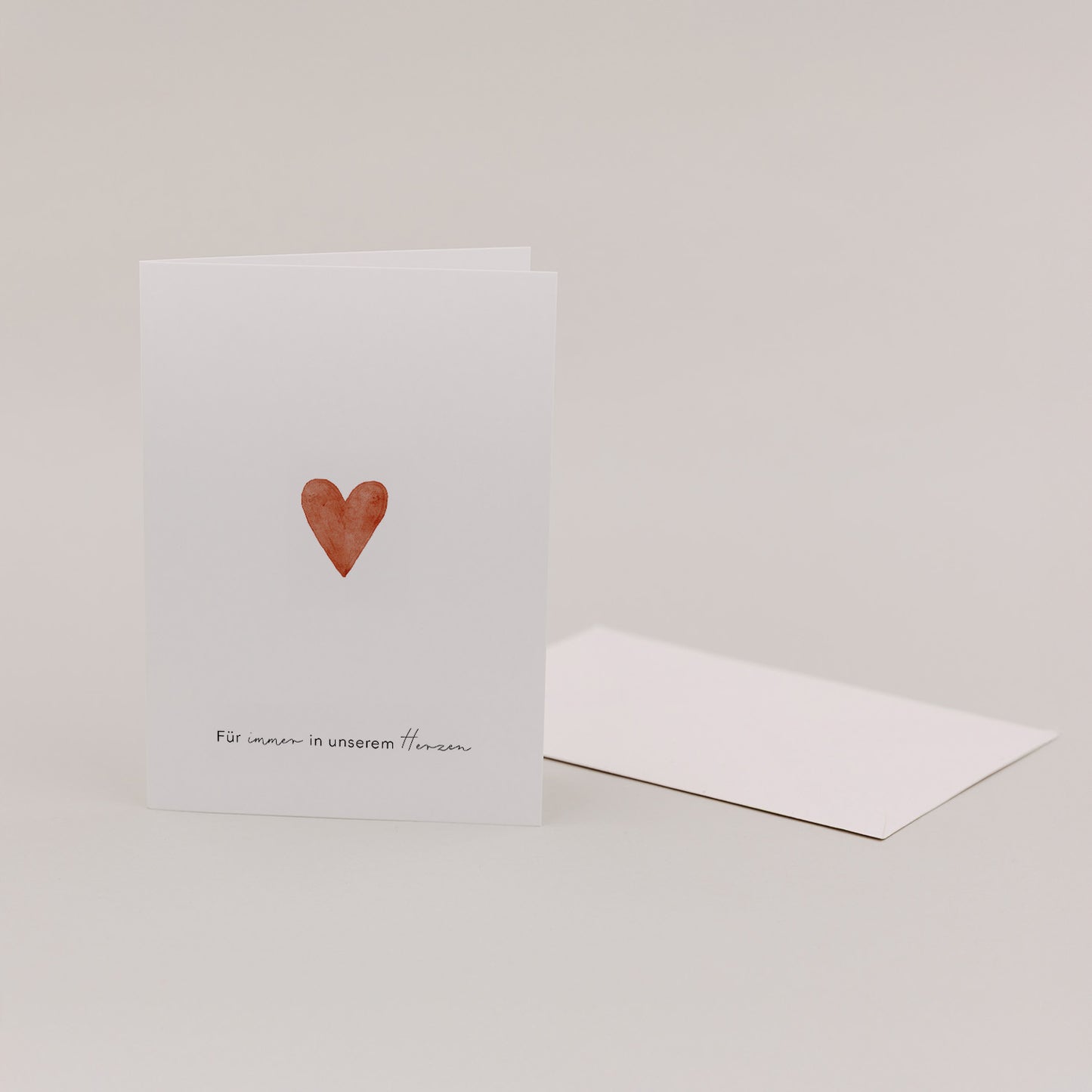 Folded card heart light red (PU = 10 pcs.)