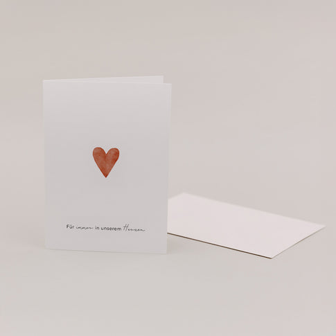 Folded card heart light red (PU = 10 pcs.)