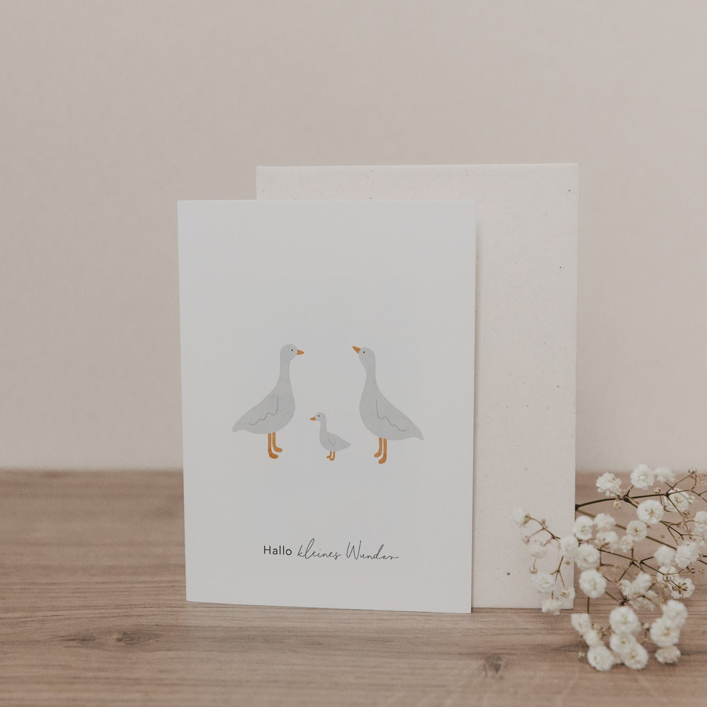 Klappkarte Gänse (VE = 10 Stk.)