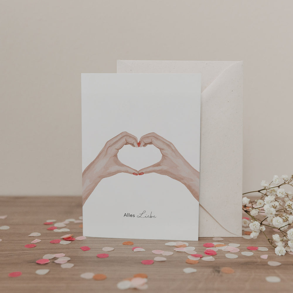 Klappkarte Hearthands (VE = 10 Stk.)