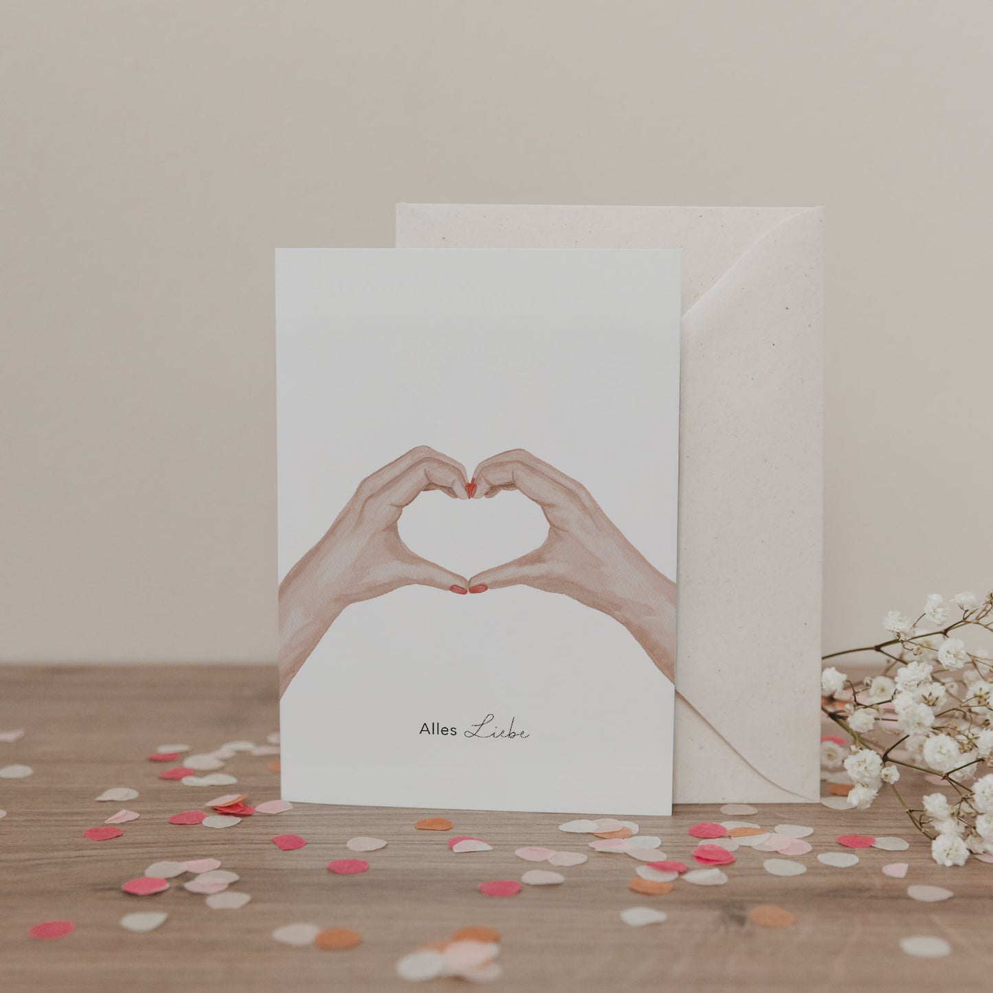 Klappkarte Hearthands (VE = 10 Stk.)