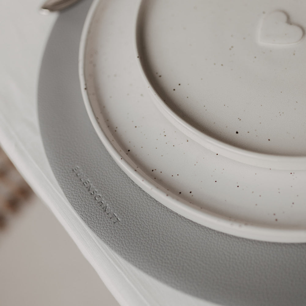 Wendbares Platzset Herz Grau (VE = 6 Stk.)