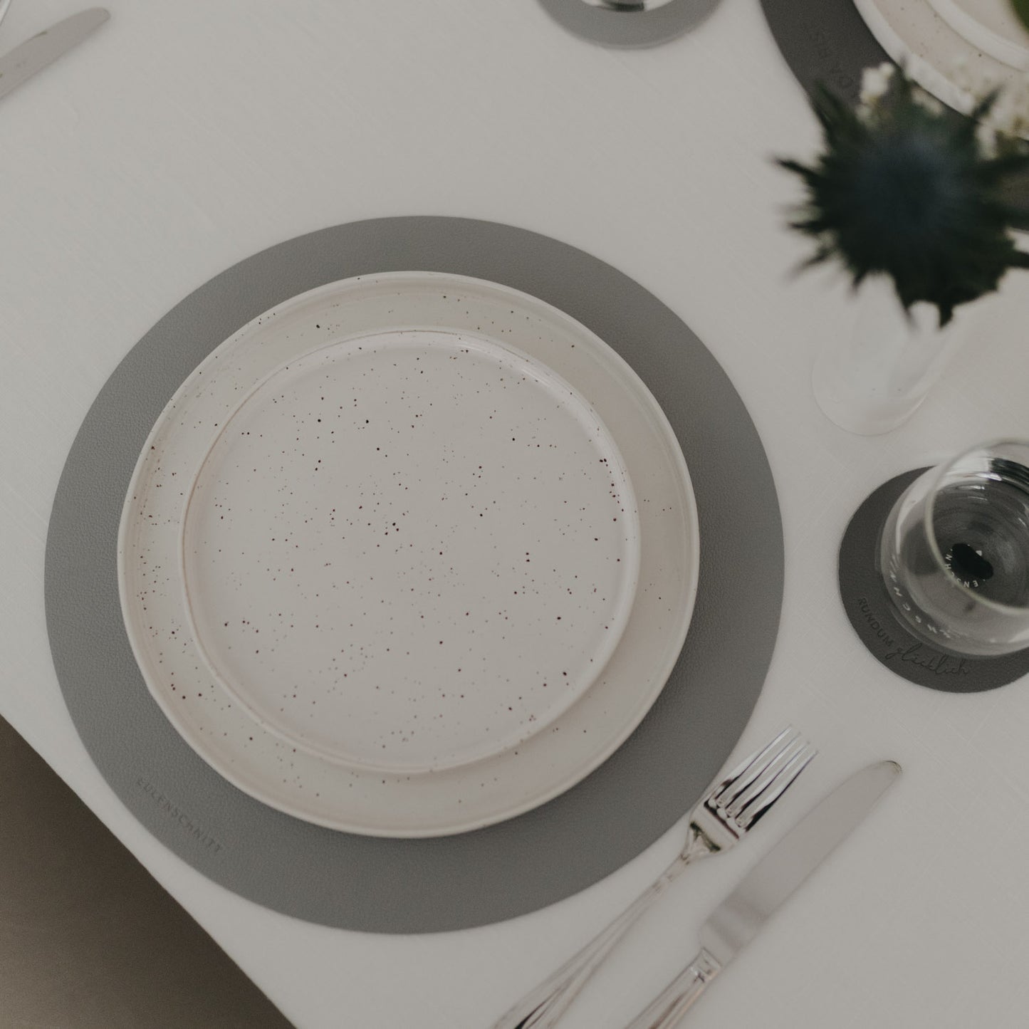 Wendbares Platzset Wie schön Grau (VE = 6 Stk.)