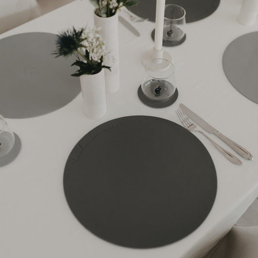Wendbares Platzset Wie schön Grau (VE = 6 Stk.)