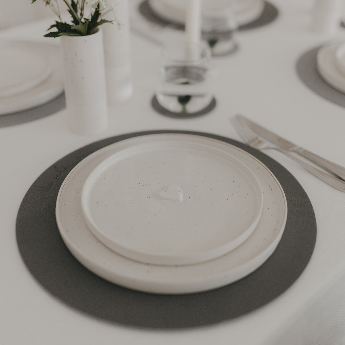 Wendbares Platzset Wie schön Grau (VE = 6 Stk.)