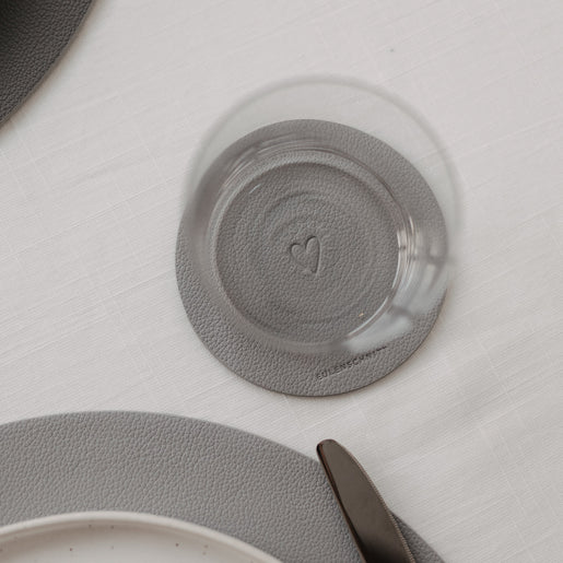 Wendbare Untersetzer Herz 2er Set Grau (VE = 6 Stk.)