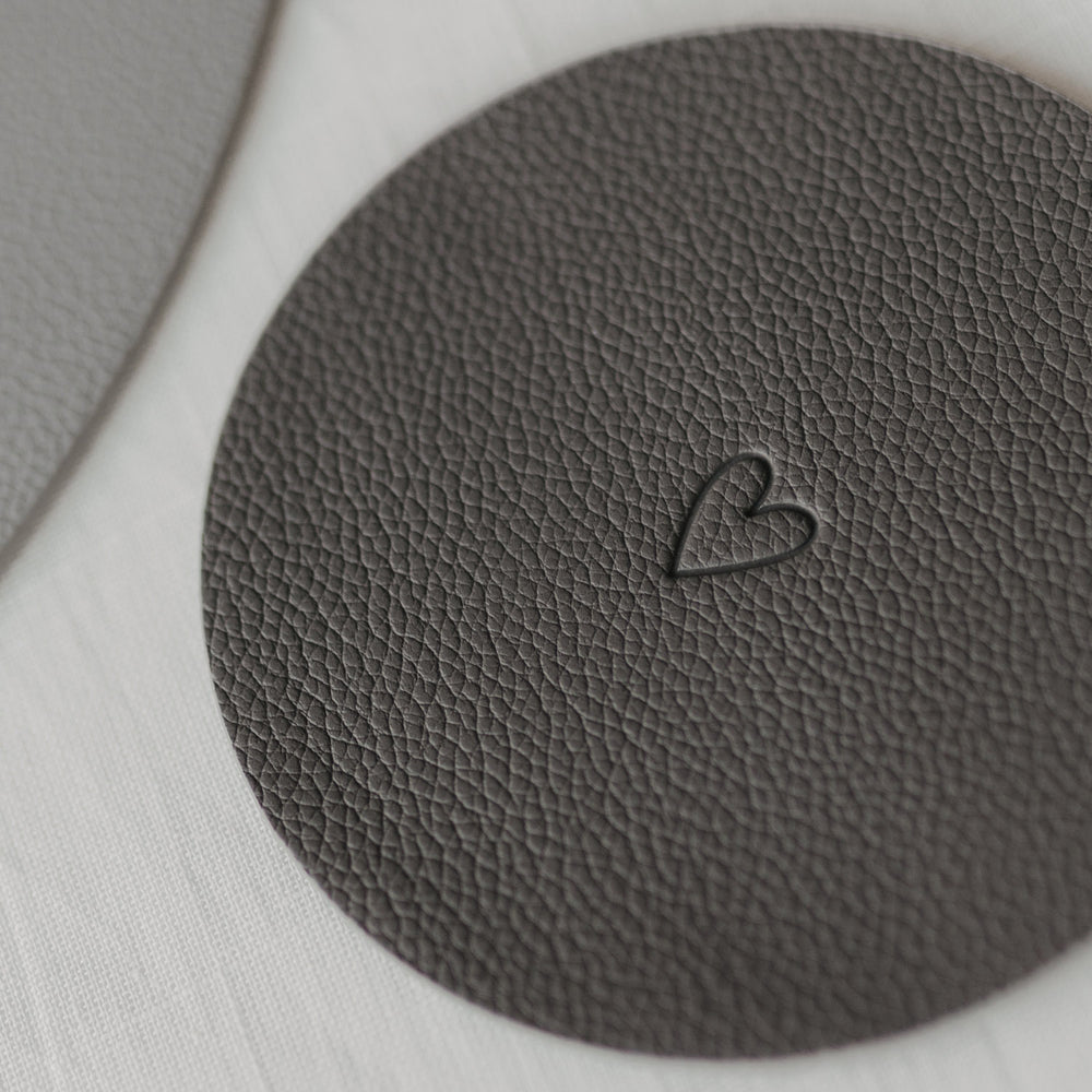 Wendbare Untersetzer Herz 2er Set Grau (VE = 6 Stk.)