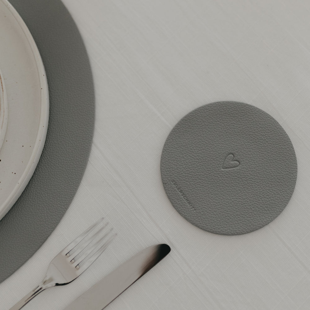 Wendbare Untersetzer Rundum glücklich 2er Set Grau (VE = 6 Stk.)