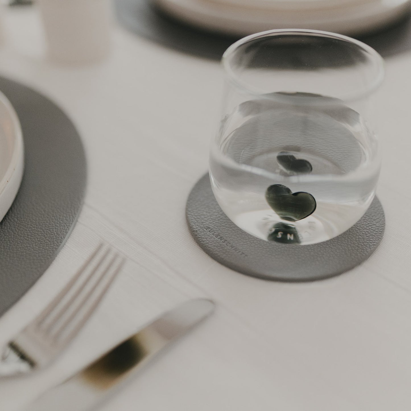 Wendbare Untersetzer Rundum glücklich 2er Set Grau (VE = 6 Stk.)