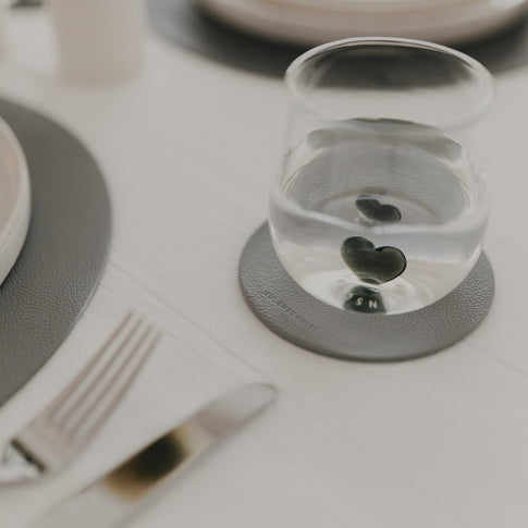 Wendbare Untersetzer Rundum glücklich 2er Set Grau (VE = 6 Stk.)