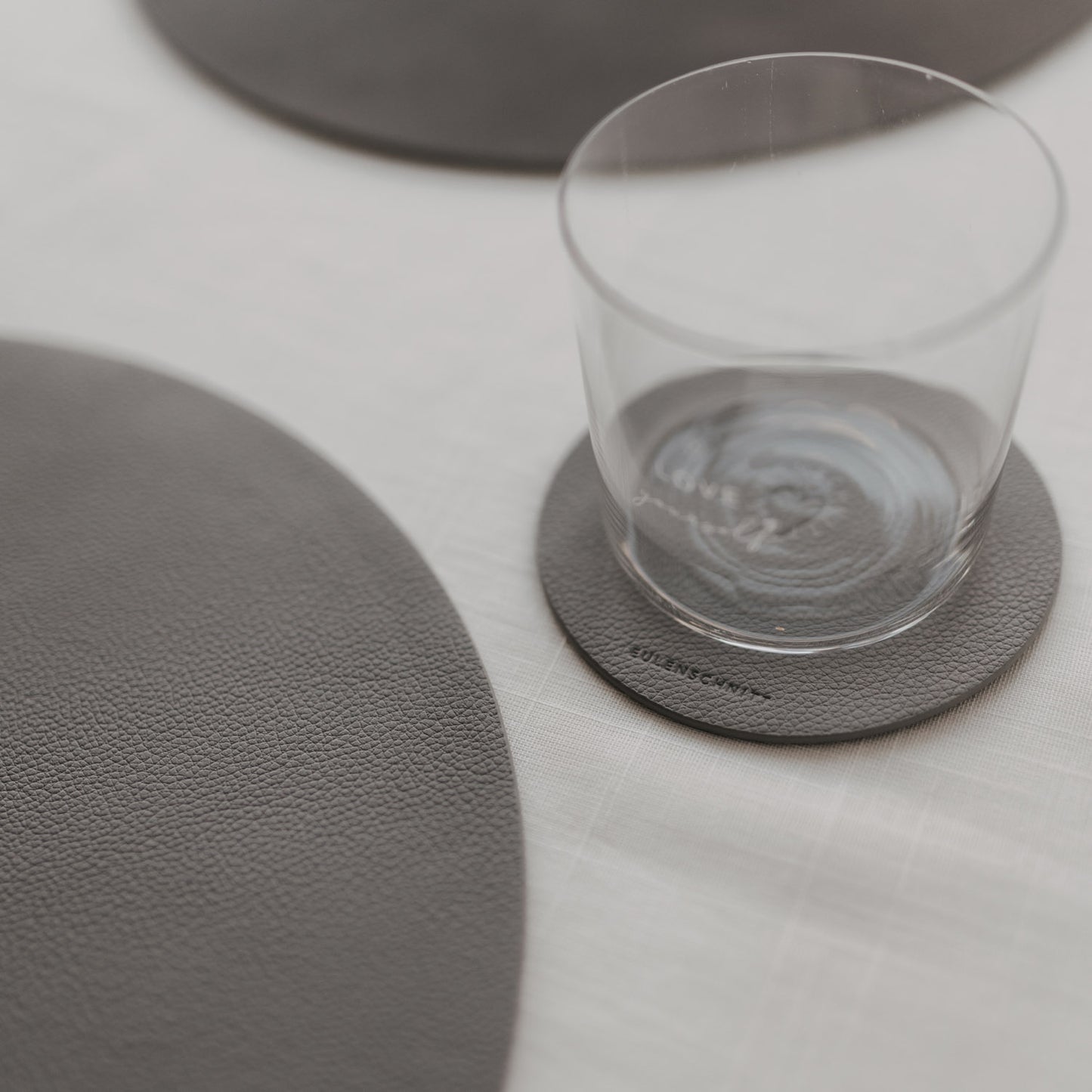 Wendbare Untersetzer Rundum glücklich 2er Set Grau (VE = 6 Stk.)