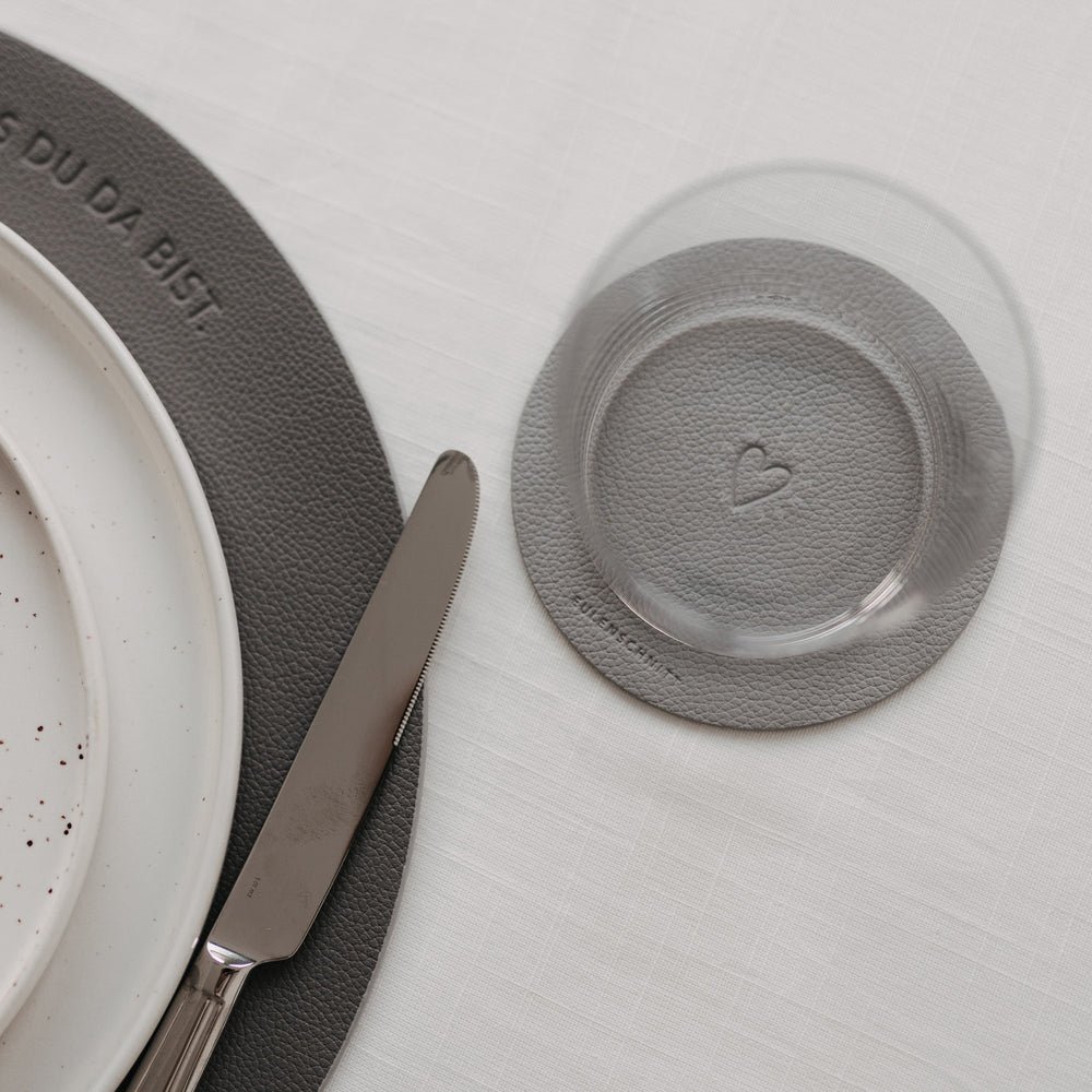 Wendbare Untersetzer Rundum glücklich 2er Set Grau (VE = 6 Stk.)